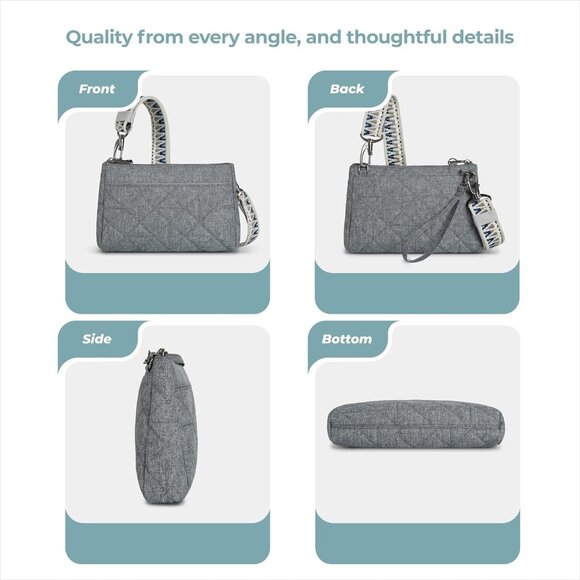 Boho Anti-Theft Clutch Crossbody Polyester Unisex Travel Security Organizer - Picture 5 of 12